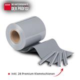Die Streifen sind 19 Zentimeter breit und 35 Meter lang
