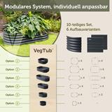 VegTub™ Modulares Metall-Hochbeet, Charcoal