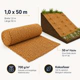 Erosionsschutzmatte Kokos Netz 1,0x50m 700 g/m²