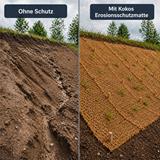 Erosionsschutzmatte Kokos Netz 1,0x50m 700 g/m²