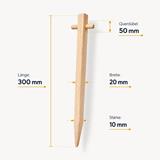 Holzhaften 300mm 250 Stück aus Buchenholz