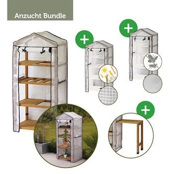 VegTrug® Gewächshaus + Beistelltisch + 2 Hauben