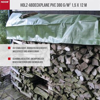 Holz-Abdeckplane PVC 380 g/m² 1,5 x 12 m