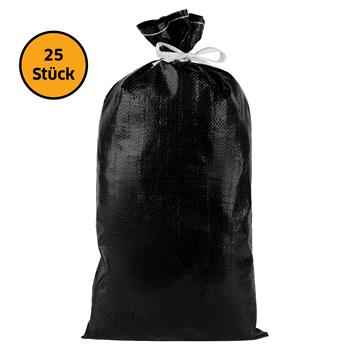 25x Sandsäcke PP 30x60 cm schwarz EXTRA UV SB-PACK