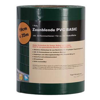 Sichtschutzstreifen PVC Zaunblende 0,19x35 m Basic