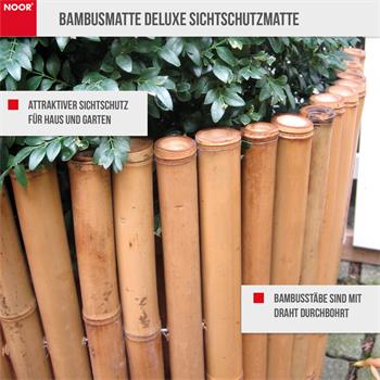 Bambusmatte Deluxe Sichtschutzmatte Ø ca. 20-35 mm